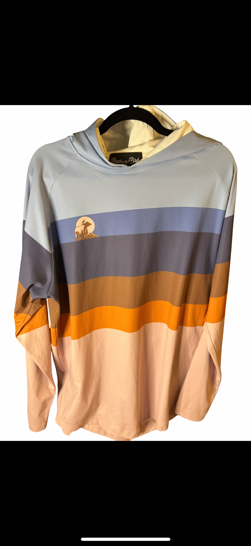 Performance striped hoodie