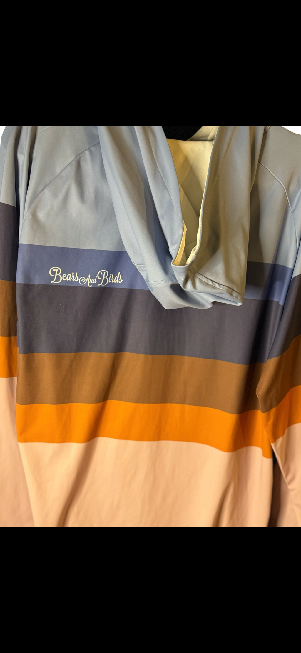 Performance striped hoodie