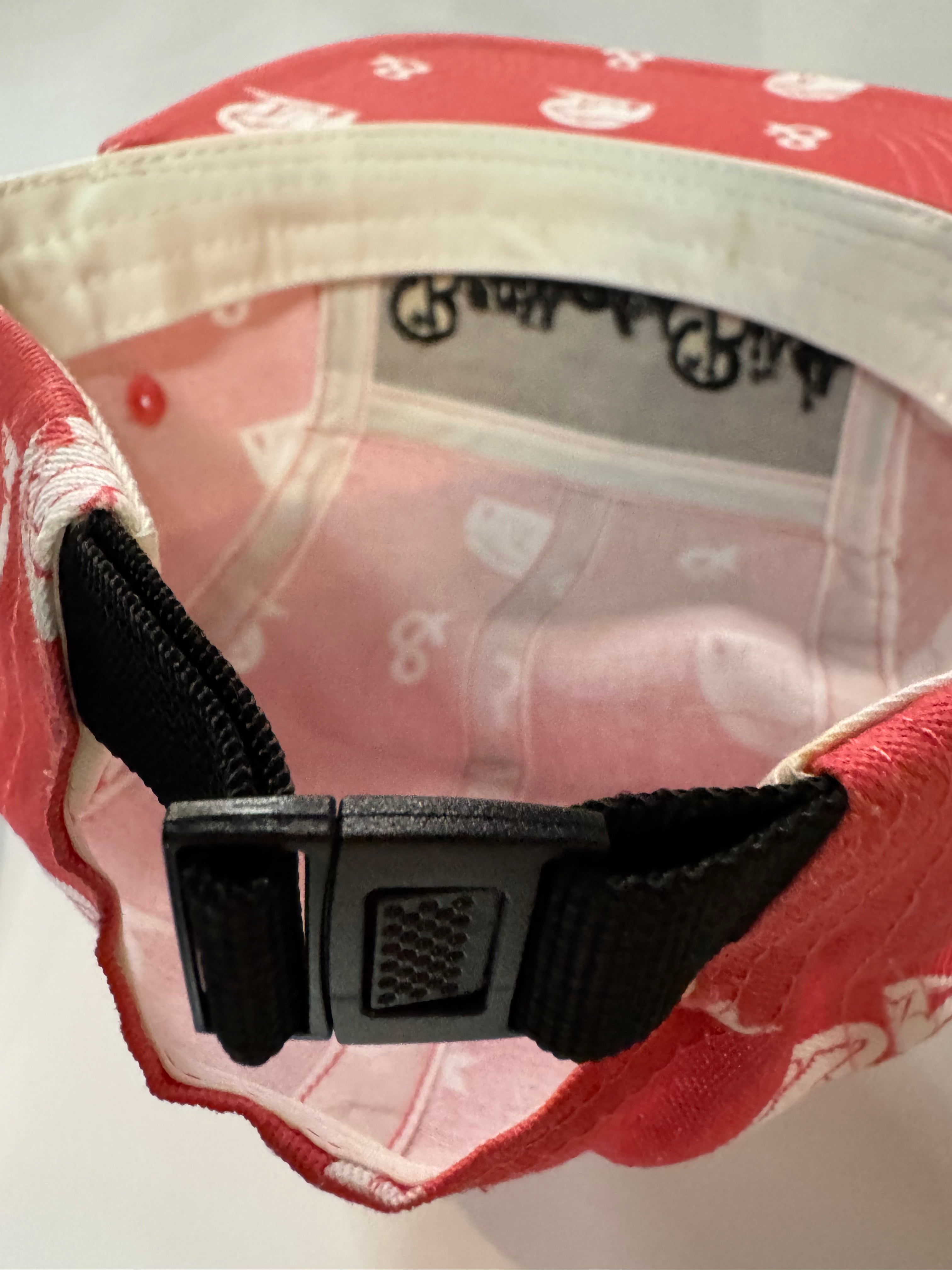 Red all over print hat