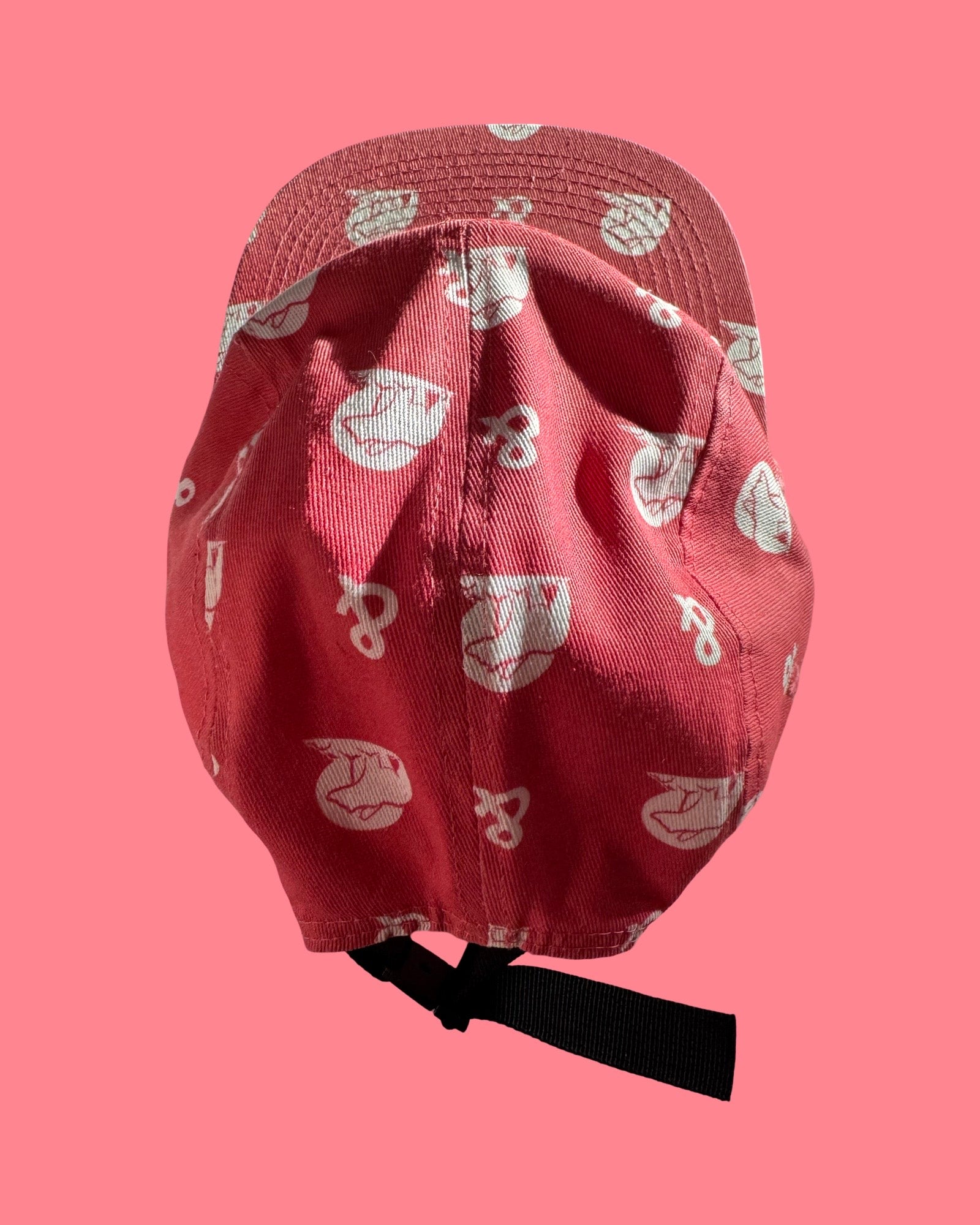 Red all over print hat