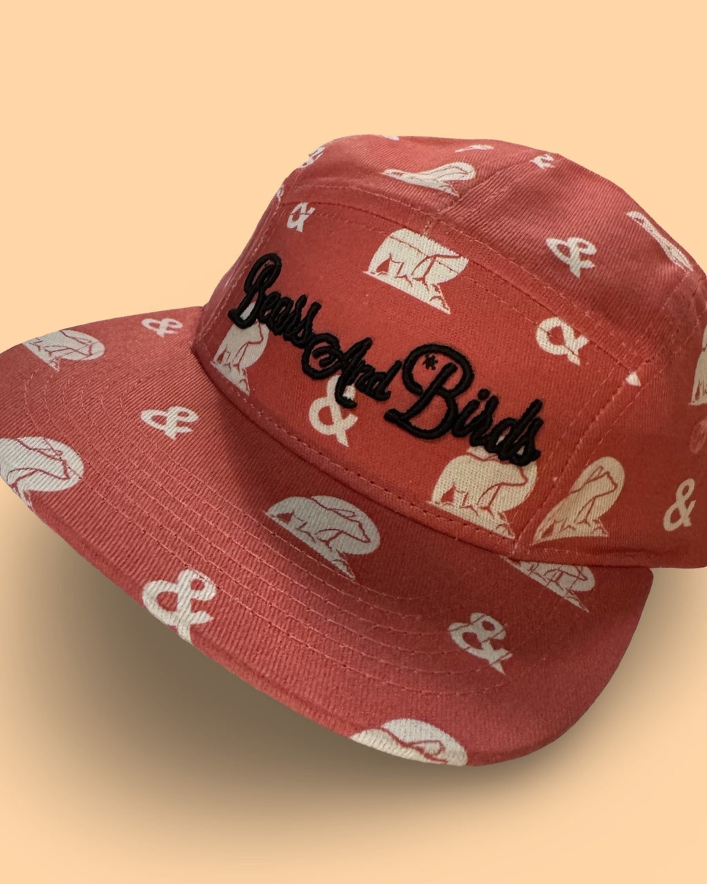 Red all over print hat